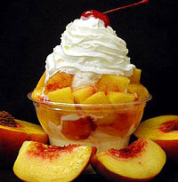 fresh peach sundae