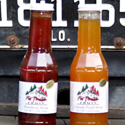Colorado Peach Syrup and Strawberry Syrup